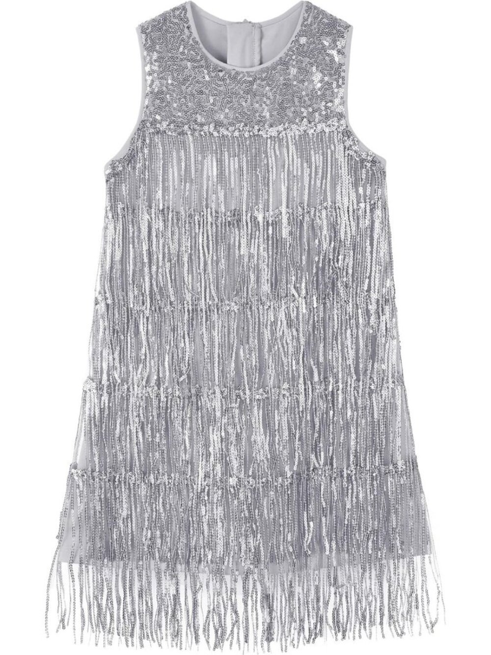 Sparkling Sequin Fringe Dress for Girls | Vintage 20s Flapper Party Dress